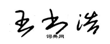 朱錫榮王書浩草書個性簽名怎么寫