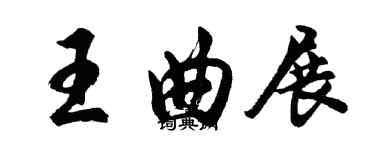 胡問遂王曲展行書個性簽名怎么寫