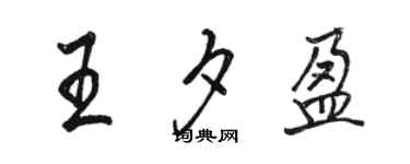 駱恆光王夕盈行書個性簽名怎么寫