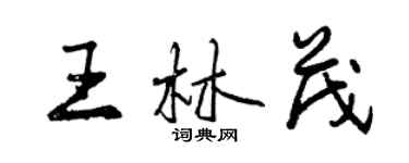 曾慶福王林茂行書個性簽名怎么寫