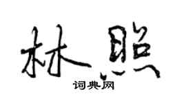 曾慶福林照行書個性簽名怎么寫