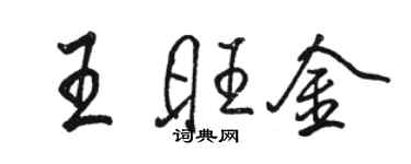 駱恆光王旺金行書個性簽名怎么寫