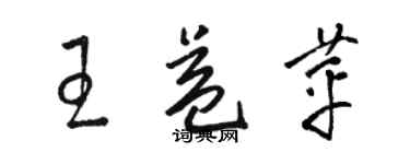 駱恆光王益苹草書個性簽名怎么寫