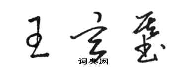 駱恆光王玄基草書個性簽名怎么寫