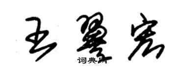 朱錫榮王翼宏草書個性簽名怎么寫