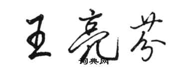 駱恆光王亮芬行書個性簽名怎么寫