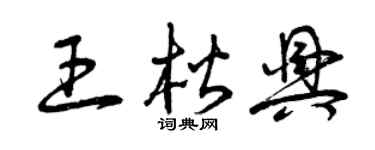 曾慶福王楷興草書個性簽名怎么寫