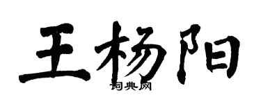 翁闓運王楊陽楷書個性簽名怎么寫