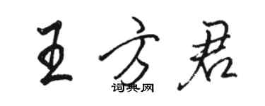 駱恆光王方君行書個性簽名怎么寫