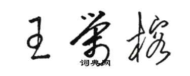 駱恆光王榮榕草書個性簽名怎么寫