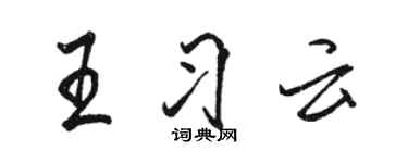 駱恆光王習雲行書個性簽名怎么寫