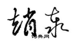 駱恆光趙泰草書個性簽名怎么寫