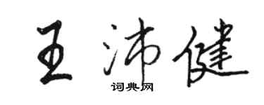 駱恆光王沛健行書個性簽名怎么寫