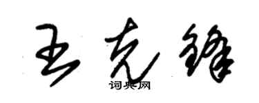 朱錫榮王克鋒草書個性簽名怎么寫