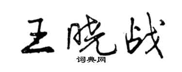 曾慶福王曉戰行書個性簽名怎么寫