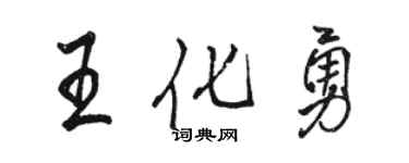 駱恆光王化勇行書個性簽名怎么寫