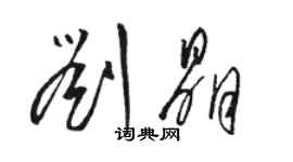 駱恆光劉晶草書個性簽名怎么寫