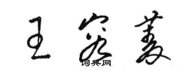 駱恆光王容菱草書個性簽名怎么寫