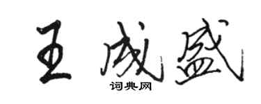 駱恆光王成盛行書個性簽名怎么寫