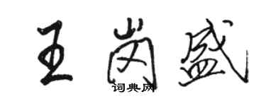 駱恆光王崗盛行書個性簽名怎么寫