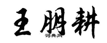 胡問遂王朋耕行書個性簽名怎么寫