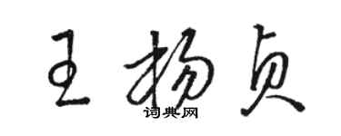 駱恆光王楊貞草書個性簽名怎么寫