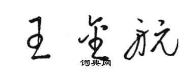 駱恆光王金航草書個性簽名怎么寫