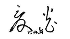 駱恆光夏炎草書個性簽名怎么寫