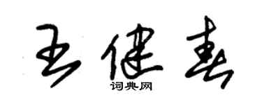 朱錫榮王健春草書個性簽名怎么寫