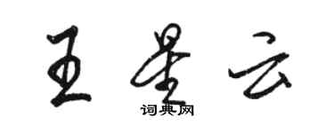 駱恆光王星雲行書個性簽名怎么寫