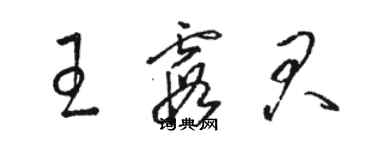 駱恆光王霞君草書個性簽名怎么寫