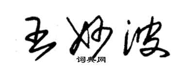 朱錫榮王妙波草書個性簽名怎么寫