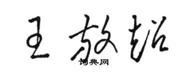 駱恆光王放超草書個性簽名怎么寫