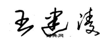朱錫榮王建凌草書個性簽名怎么寫