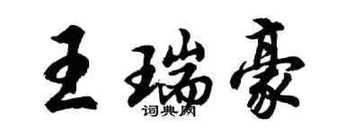 胡問遂王瑞豪行書個性簽名怎么寫