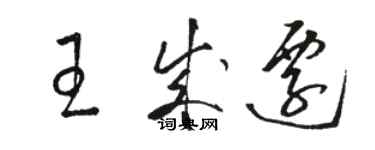 駱恆光王成遷草書個性簽名怎么寫