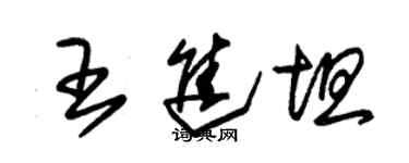 朱錫榮王進坦草書個性簽名怎么寫