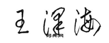 駱恆光王澤海草書個性簽名怎么寫