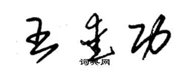 朱錫榮王愛功草書個性簽名怎么寫