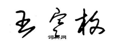 朱錫榮王寒枚草書個性簽名怎么寫