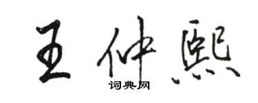 駱恆光王仲熙行書個性簽名怎么寫