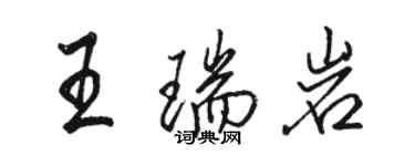 駱恆光王瑞岩行書個性簽名怎么寫