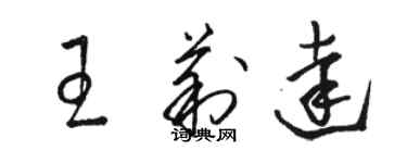 駱恆光王莉達草書個性簽名怎么寫