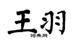 翁闓運王羽楷書個性簽名怎么寫