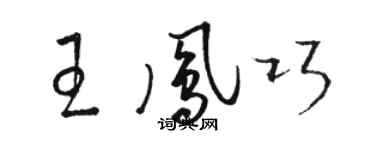 駱恆光王鳳巧草書個性簽名怎么寫