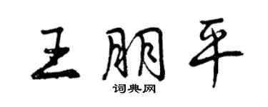 曾慶福王朋平行書個性簽名怎么寫