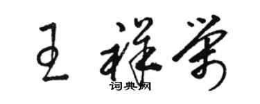 駱恆光王祥榮草書個性簽名怎么寫