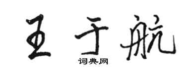 駱恆光王於航行書個性簽名怎么寫