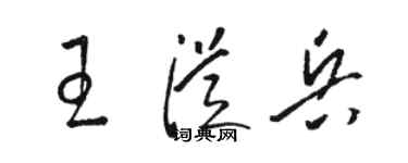 駱恆光王從兵草書個性簽名怎么寫