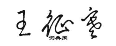 駱恆光王征寒草書個性簽名怎么寫